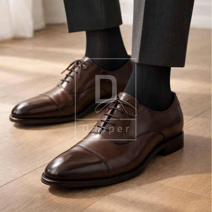Wide-Stripe Summer Dress Socks for Men