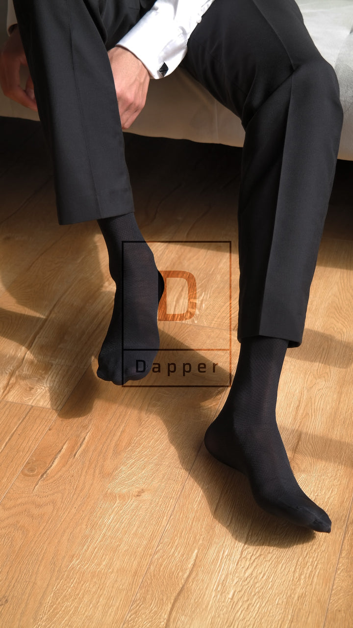 Diamond Mesh Men’s Dress Socks
