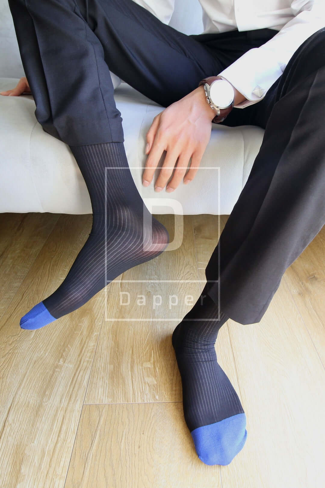 Blue Toe Striped Men&