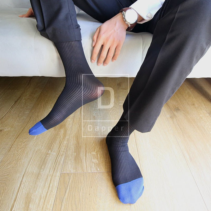 Blue Toe Striped Men&