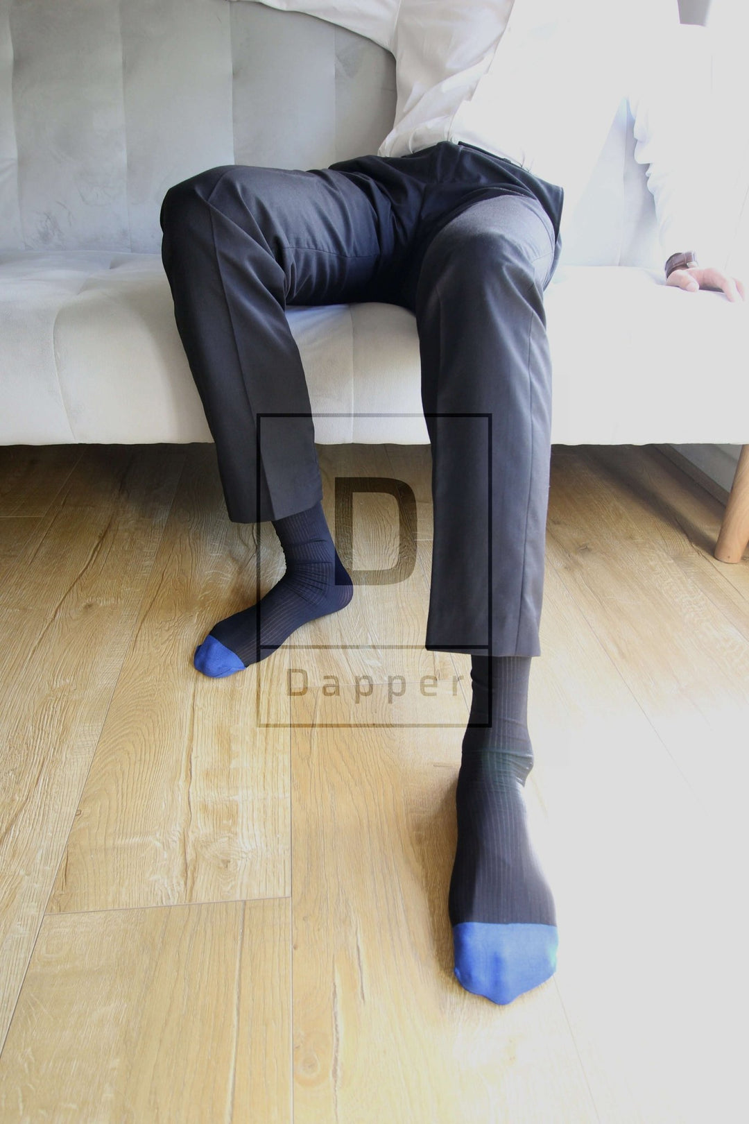 Blue Toe Striped Men&