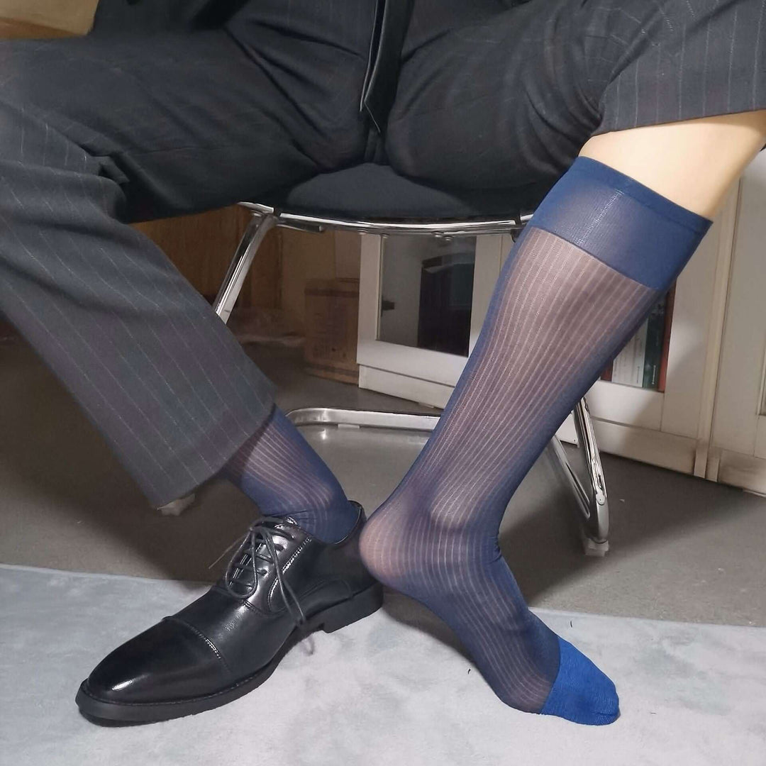 Blue Toe Striped Men&