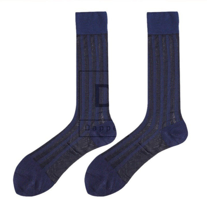 Bold Stripe Nylon Dress Socks - Dapper Socks