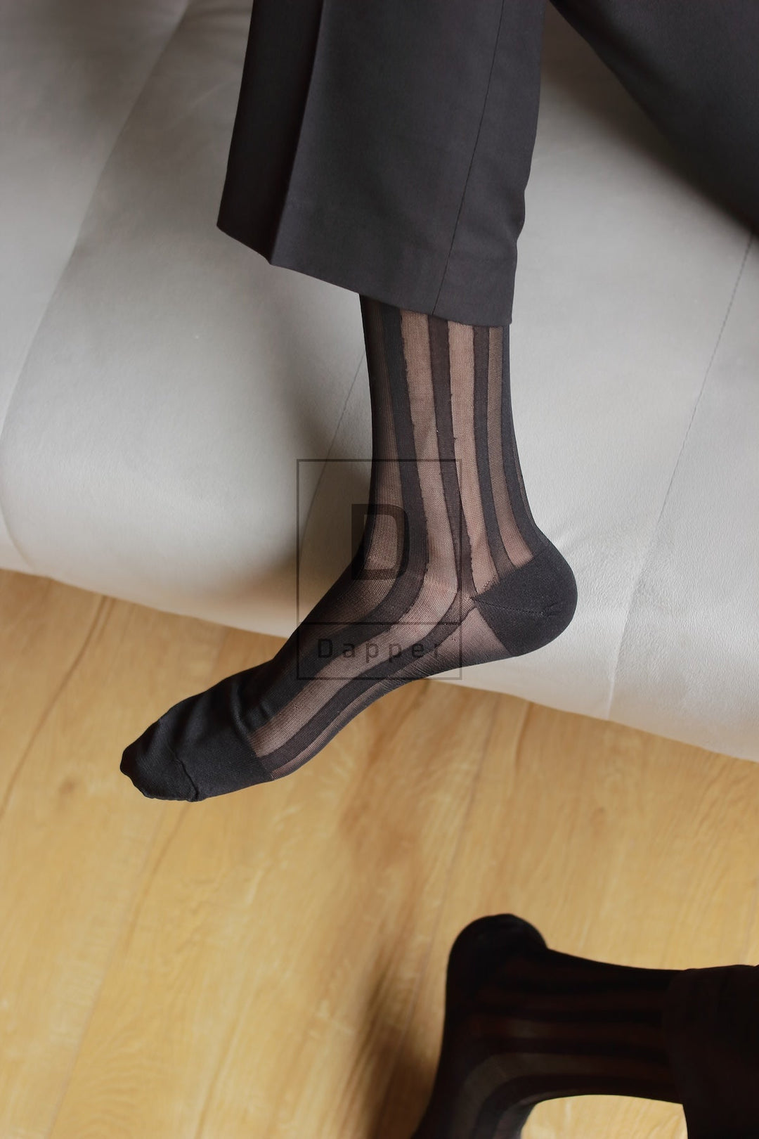 Bold Stripe Nylon Dress Socks - Dapper Socks
