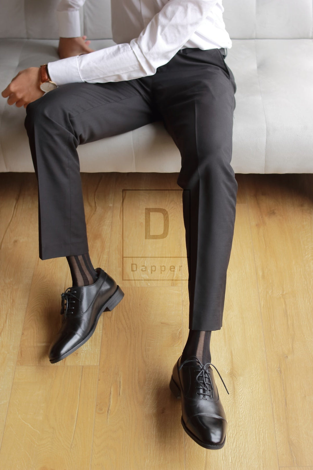 Bold Stripe Nylon Dress Socks - Dapper Socks
