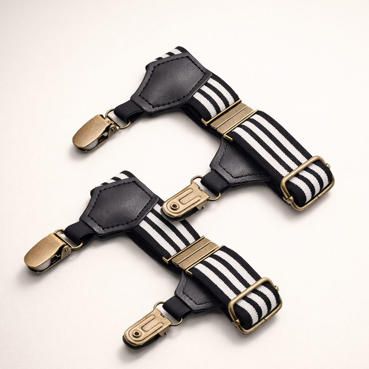 Dress socks clip garters