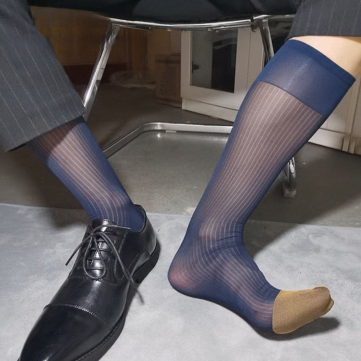 Gold-Toe Black Striped Men&