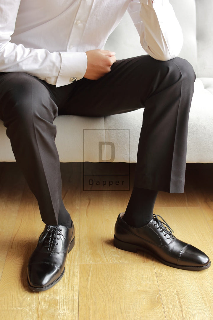Glossy Lightweight Nylon Dress Socks for Men